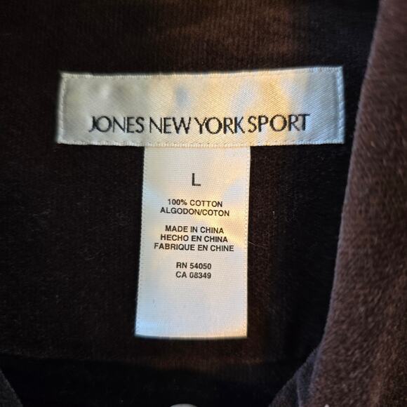 Jones New York Y2K Jacket Women's L Brown Velvet Embroidered Gilmore Girls Boho - Picture 4 of 9